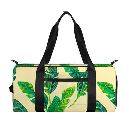 Tropical Banana Palm Leaf Pattern Print Gym Bag