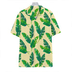 Tropical Banana Palm Leaf Pattern Print Hawaiian Shirt