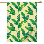 Tropical Banana Palm Leaf Pattern Print House Flag