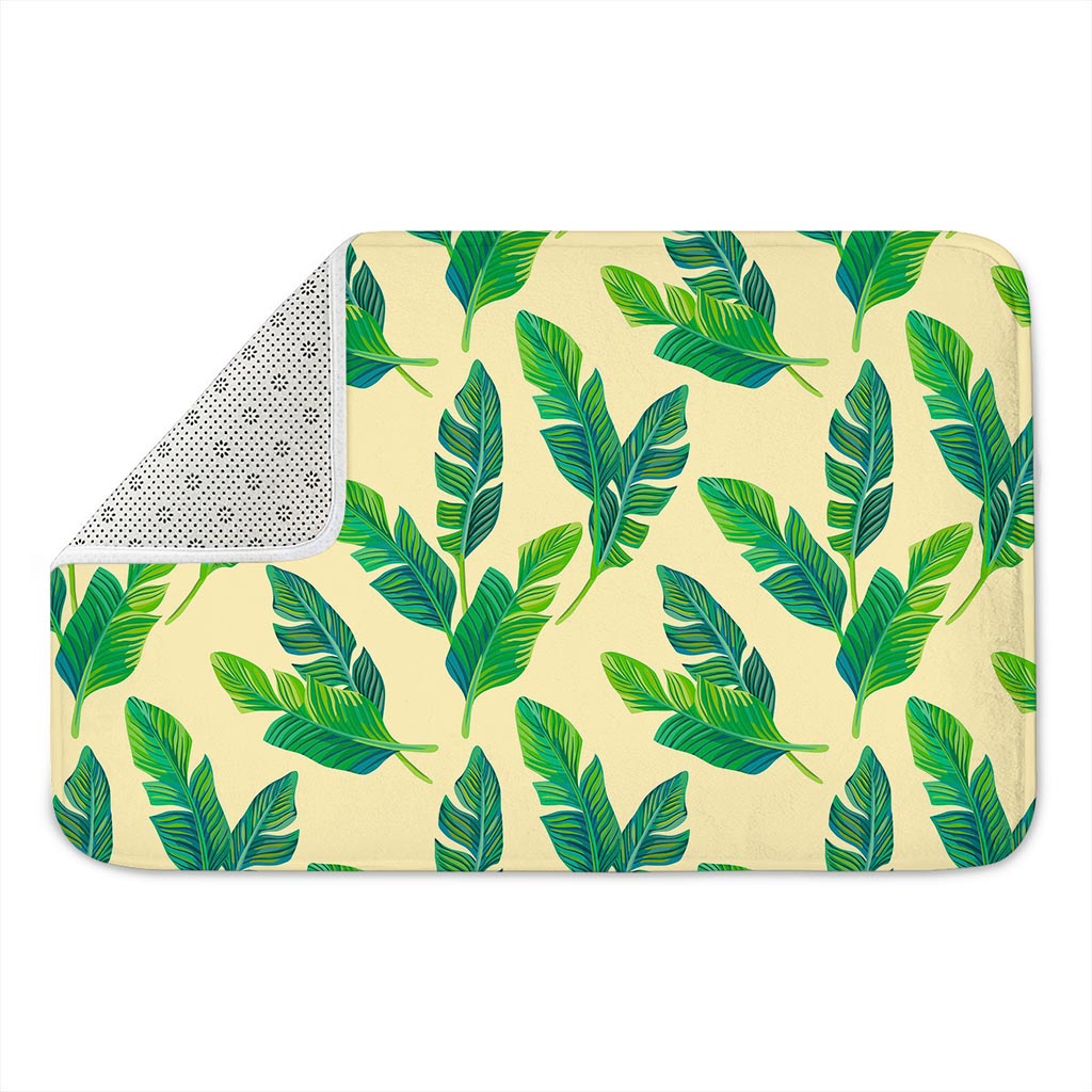 Tropical Banana Palm Leaf Pattern Print Indoor Door Mat