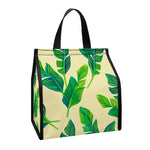 Tropical Banana Palm Leaf Pattern Print Insulated Lunch Tote