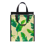 Tropical Banana Palm Leaf Pattern Print Insulated Lunch Tote