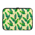 Tropical Banana Palm Leaf Pattern Print Laptop Sleeve