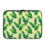Tropical Banana Palm Leaf Pattern Print Laptop Sleeve