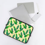 Tropical Banana Palm Leaf Pattern Print Laptop Sleeve