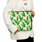 Tropical Banana Palm Leaf Pattern Print Laptop Sleeve