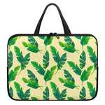 Tropical Banana Palm Leaf Pattern Print Laptop Sleeve With Handle