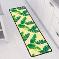 Tropical Banana Palm Leaf Pattern Print Long Kitchen Mat