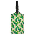 Tropical Banana Palm Leaf Pattern Print Luggage Tag