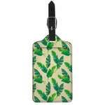Tropical Banana Palm Leaf Pattern Print Luggage Tag
