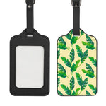 Tropical Banana Palm Leaf Pattern Print Luggage Tag