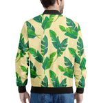 Tropical Banana Palm Leaf Pattern Print Men's Bomber Jacket