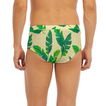 Tropical Banana Palm Leaf Pattern Print Men's Briefs
