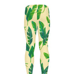 Tropical Banana Palm Leaf Pattern Print Men's leggings