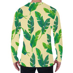 Tropical Banana Palm Leaf Pattern Print Men's Long Sleeve T-Shirt