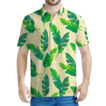 Tropical Banana Palm Leaf Pattern Print Men's Polo Shirt