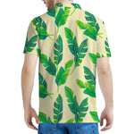 Tropical Banana Palm Leaf Pattern Print Men's Polo Shirt