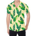 Tropical Banana Palm Leaf Pattern Print Men's Shirt