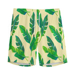 Tropical Banana Palm Leaf Pattern Print Men's Sports Shorts