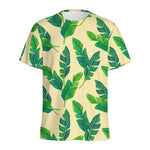 Tropical Banana Palm Leaf Pattern Print Men's Sports T-Shirt