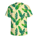Tropical Banana Palm Leaf Pattern Print Men's Sports T-Shirt