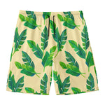 Tropical Banana Palm Leaf Pattern Print Men's Swim Trunks