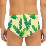 Tropical Banana Palm Leaf Pattern Print Men's Triangle Swim Briefs