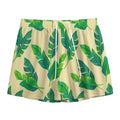Tropical Banana Palm Leaf Pattern Print Mesh Shorts