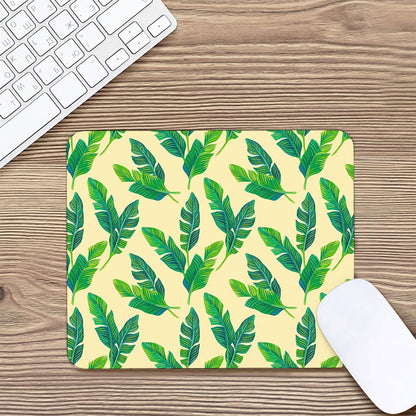 Tropical Banana Palm Leaf Pattern Print Mouse Pad