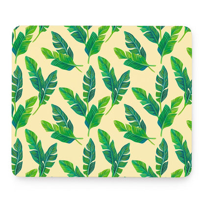 Tropical Banana Palm Leaf Pattern Print Mouse Pad