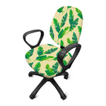 Tropical Banana Palm Leaf Pattern Print Office Chair Cover