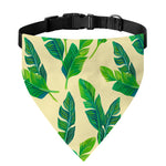 Tropical Banana Palm Leaf Pattern Print Over The Collar Dog Bandana