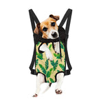 Tropical Banana Palm Leaf Pattern Print Pet Carrier Backpack