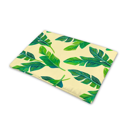 Tropical Banana Palm Leaf Pattern Print Pet Cooling Mat Cover
