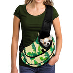 Tropical Banana Palm Leaf Pattern Print Pet Sling Carrier
