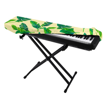 Tropical Banana Palm Leaf Pattern Print Piano Keyboard Cover