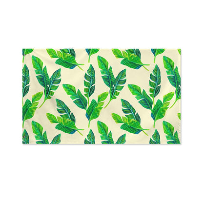 Tropical Banana Palm Leaf Pattern Print Polyester Flag