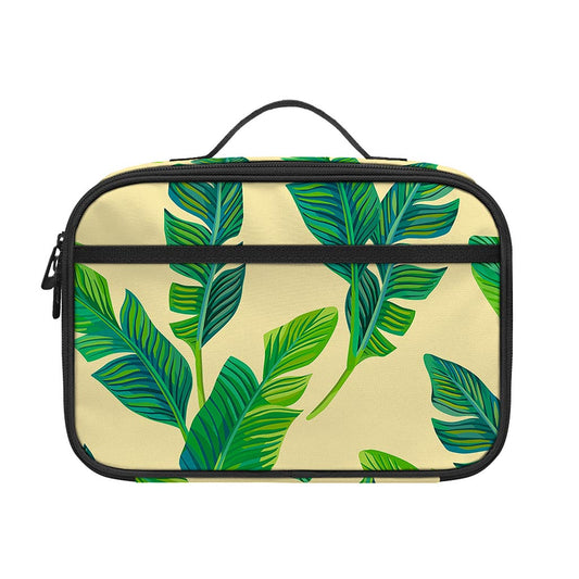 Tropical Banana Palm Leaf Pattern Print Portable Lunch Bag