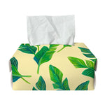 Tropical Banana Palm Leaf Pattern Print Rectangle Tissue Box Cover