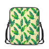 Tropical Banana Palm Leaf Pattern Print Rectangular Crossbody Bag