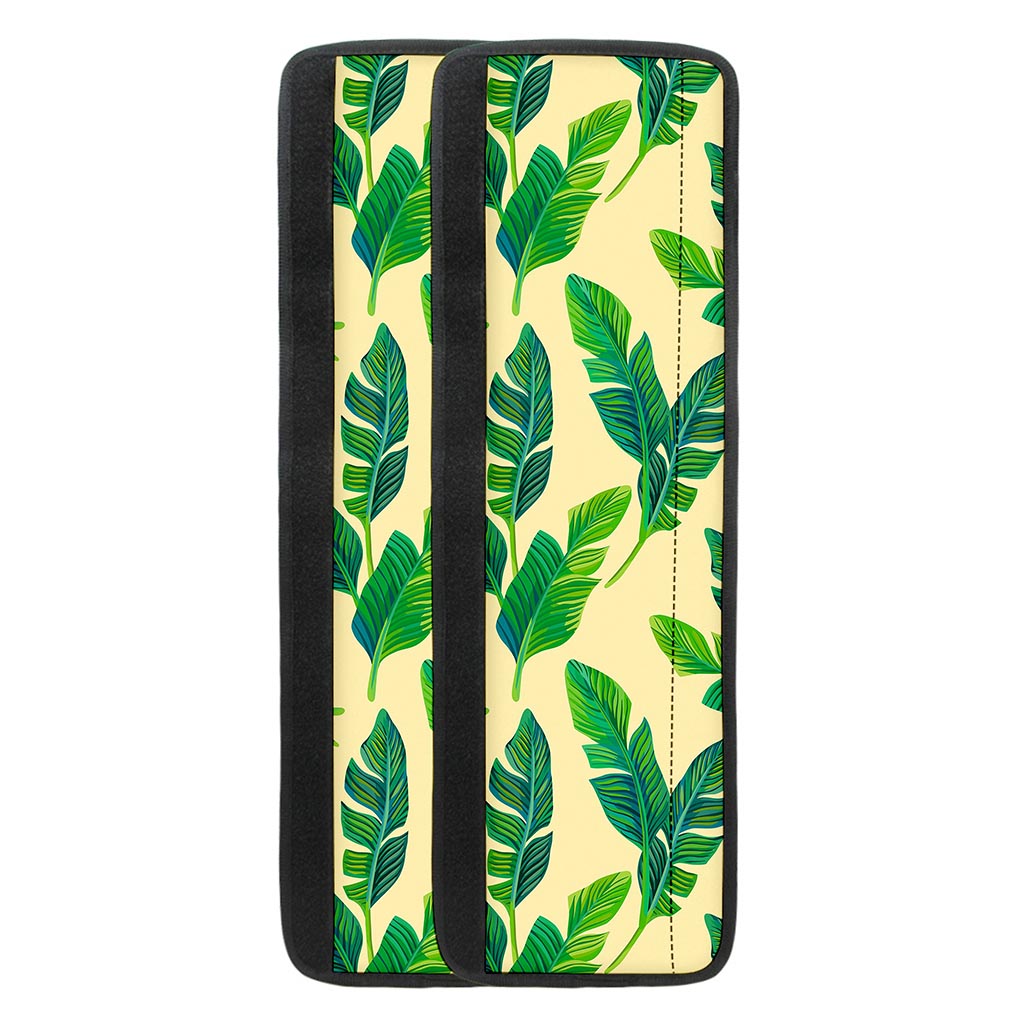 Tropical Banana Palm Leaf Pattern Print Refrigerator Handle Covers