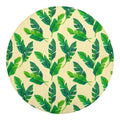 Tropical Banana Palm Leaf Pattern Print Round Blanket