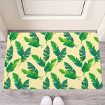 Tropical Banana Palm Leaf Pattern Print Rubber Doormat