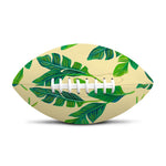 Tropical Banana Palm Leaf Pattern Print Rugby Ball