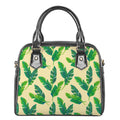 Tropical Banana Palm Leaf Pattern Print Shoulder Handbag