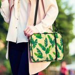 Tropical Banana Palm Leaf Pattern Print Shoulder Strap Bible Bag