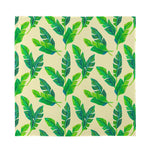 Tropical Banana Palm Leaf Pattern Print Silk Bandana