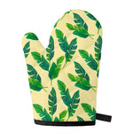 Tropical Banana Palm Leaf Pattern Print Single Oven Mitt