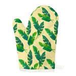 Tropical Banana Palm Leaf Pattern Print Single Oven Mitt