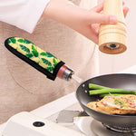 Tropical Banana Palm Leaf Pattern Print Skillet Handle Cover
